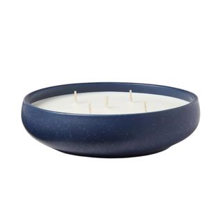 Navy blue citronella candle