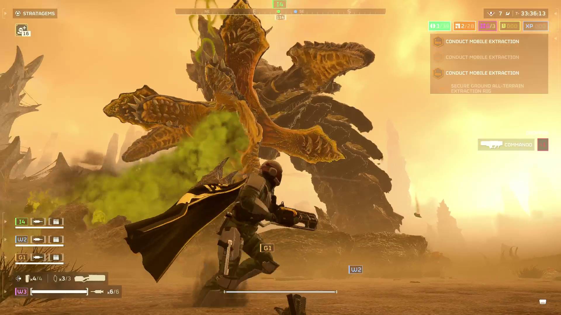 Helldivers 2 Hive Lord spraying bile