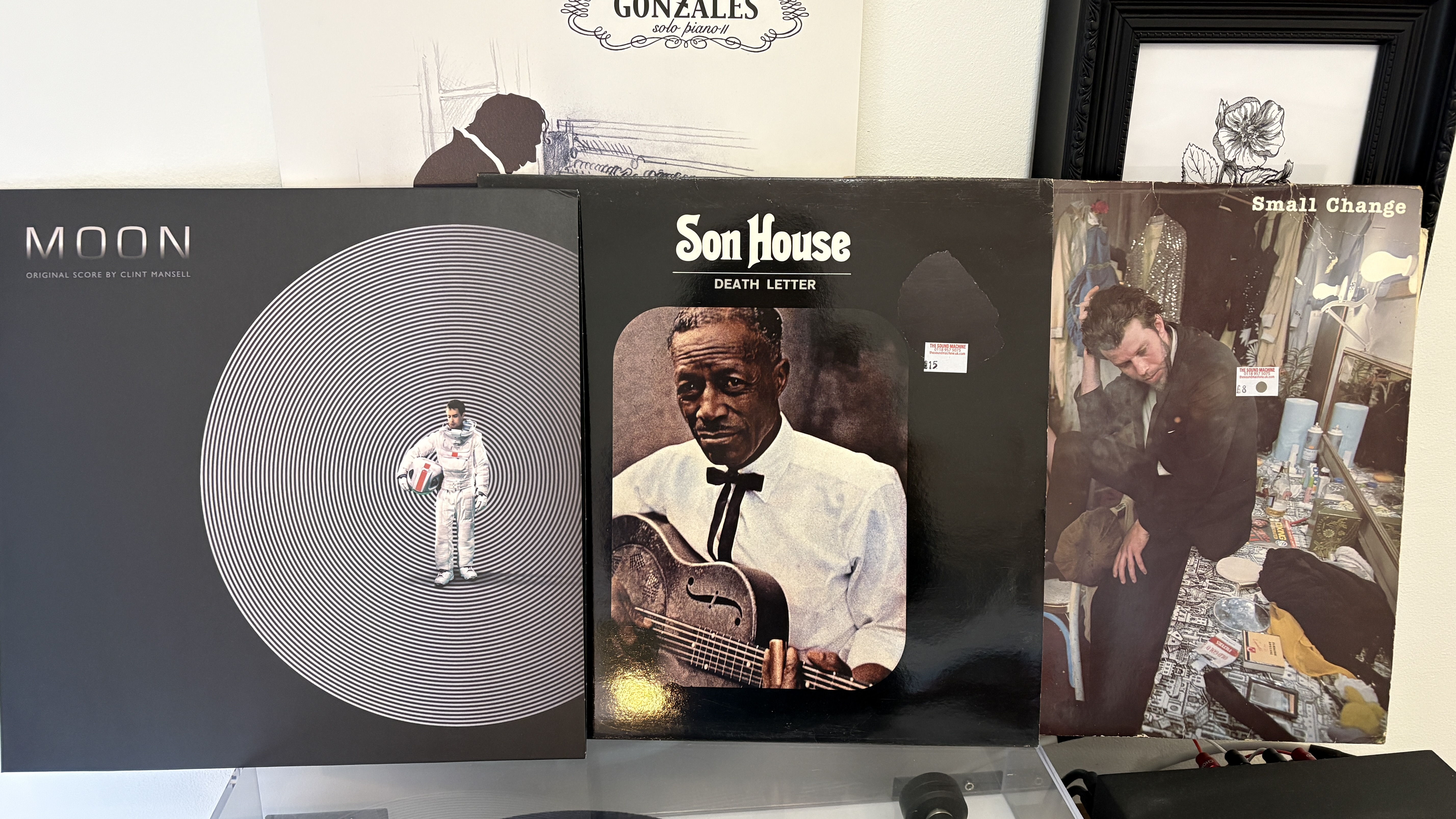 Moon soundtrack, Son House and Tom Waits vinyl records