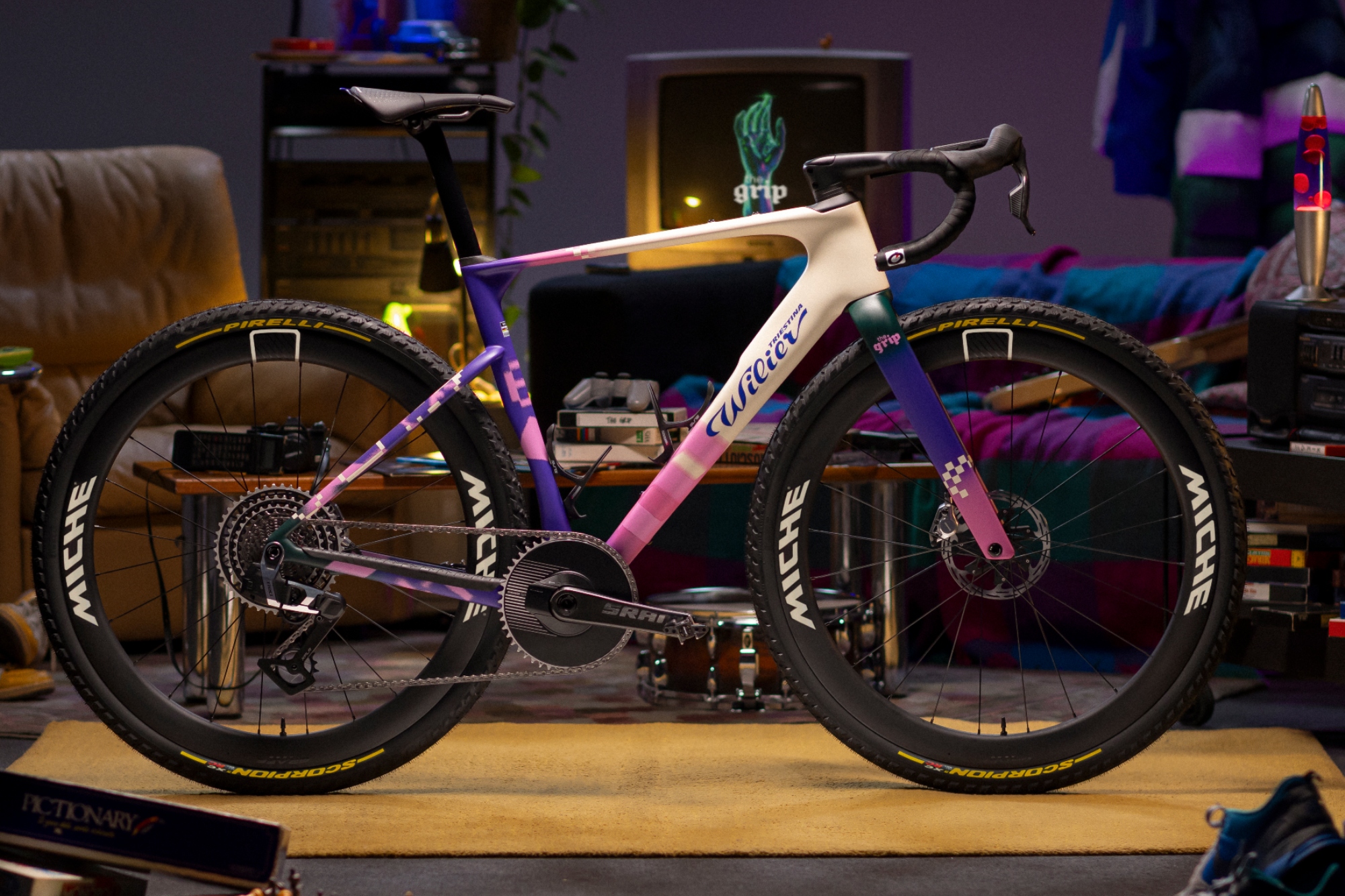 Primer plano de la bicicleta de gravel Wilier Rave The Grip