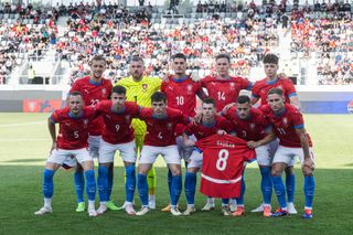 Czech Republic Euro 2024 squad Czech Republic's pose for a group photo prior to the international friendly football match between Czech Republic and North Macedonia in Prague on June 10, 2024. (Photo by Michal Cizek / AFP) (Photo by MICHAL CIZEK/AFP via Getty Images)