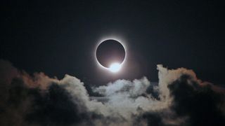 Just before and after Totality observers get to see a 'diamond ring' around the Moon. Credit: Rick Fienberg / TravelQuest International / Wilderness Travel