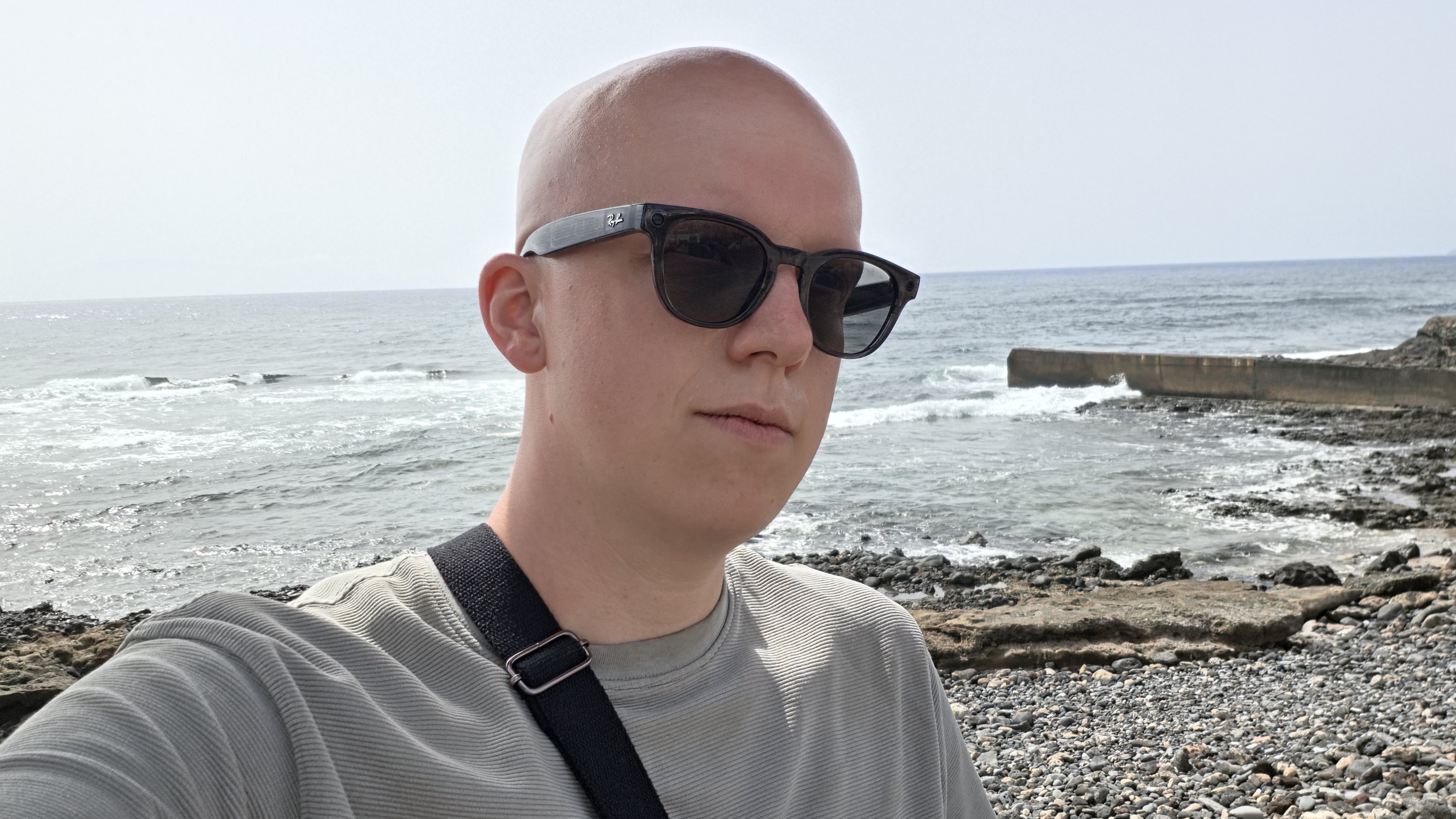 Hamish wearing Meta Ray-Ban Scriber Optics