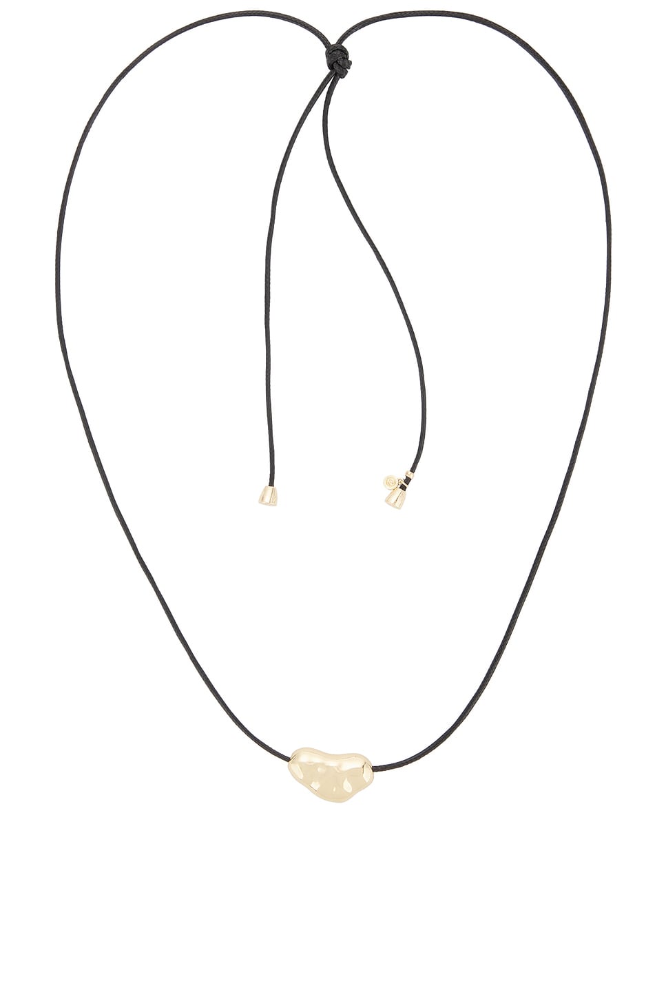 Wavy Metal Bolo Cord Necklace