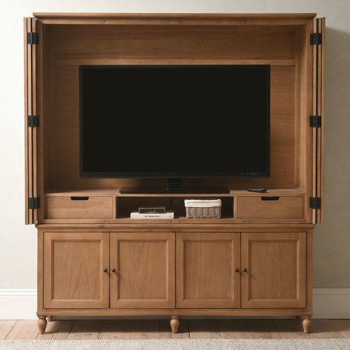 Elkstone Mellow Oak Hidden Tv Unit