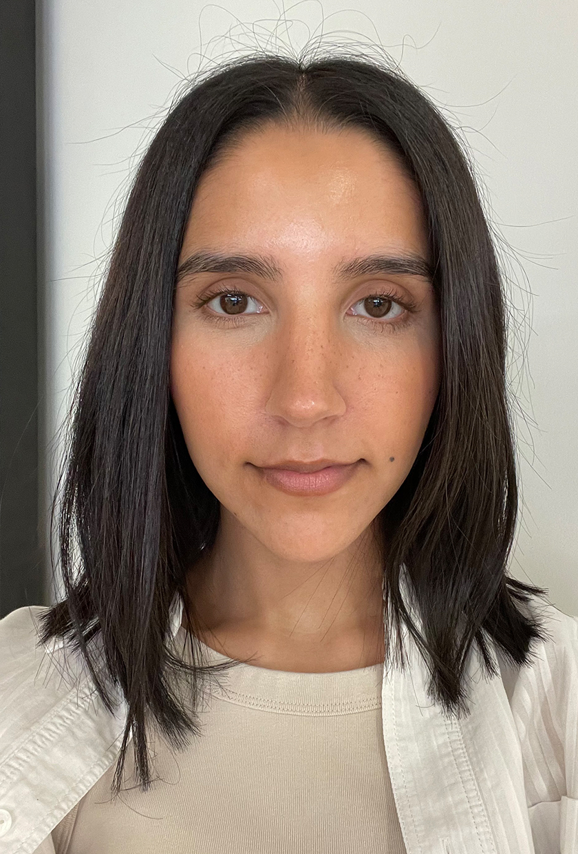 Humaa wearing Too Faced Better Than Sex Mascara in brown
