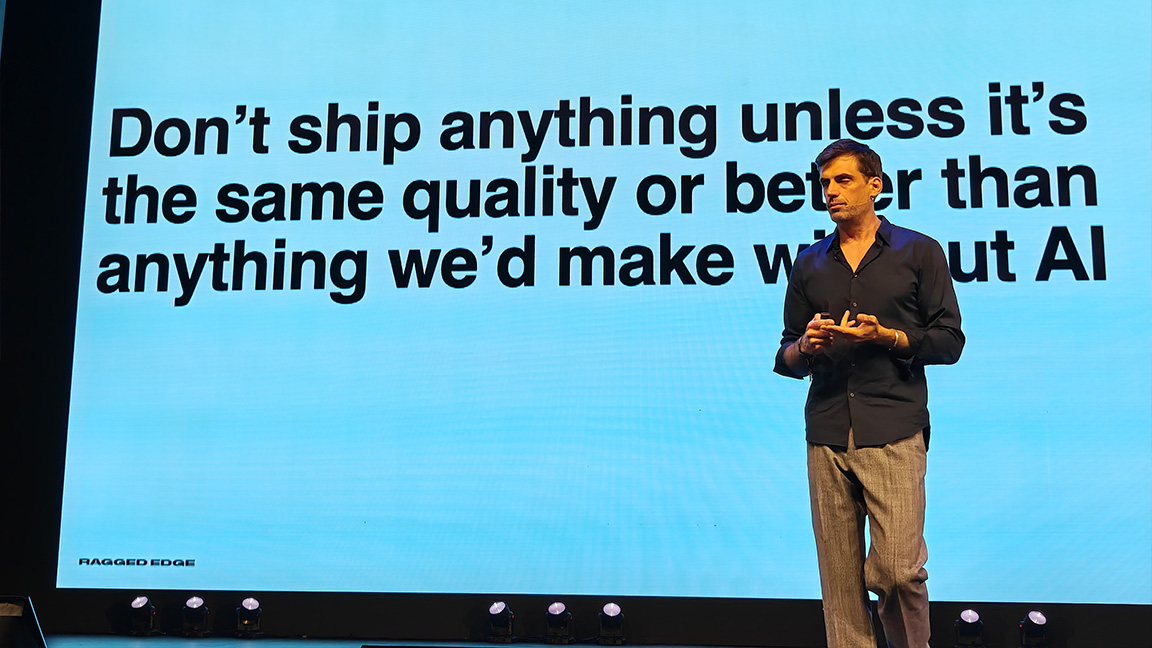 Upscale, photos from a conference, people on a stage