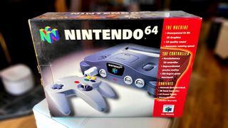 An original Nintendo 64 box