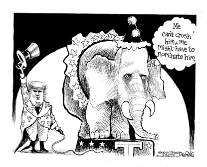 Political Cartoon U.S. Trump GOP 2016