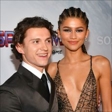 Zendaya and Tom Holland pictures at the premiere of 'Spider-Man: No Way Home.'