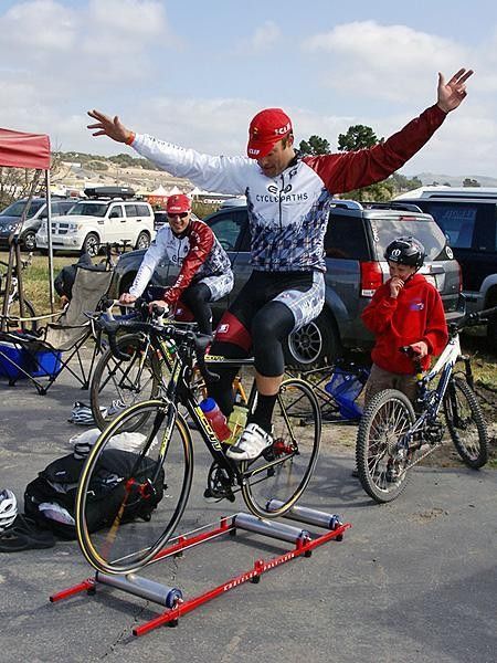 Cyclepaths-Wild Cherries rider Forrest Huisman shows off his roller riding skills (in high winds no less!).