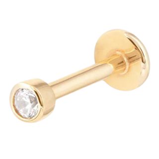 Astrid & Miyu Topaz Piercing Stud in Solid Gold