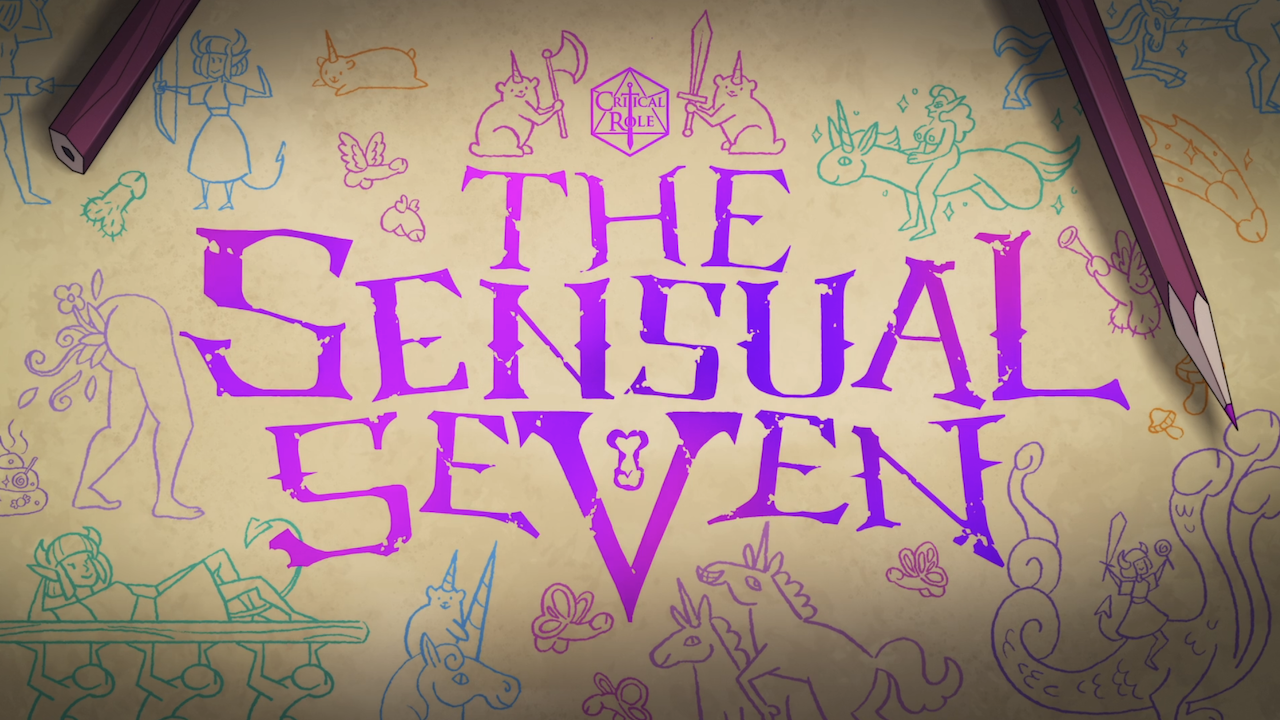 Jester's drawing of The Sensual Seven in The Mighty Nein 1x04