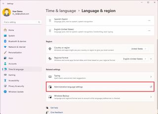 Administrative Language Settings