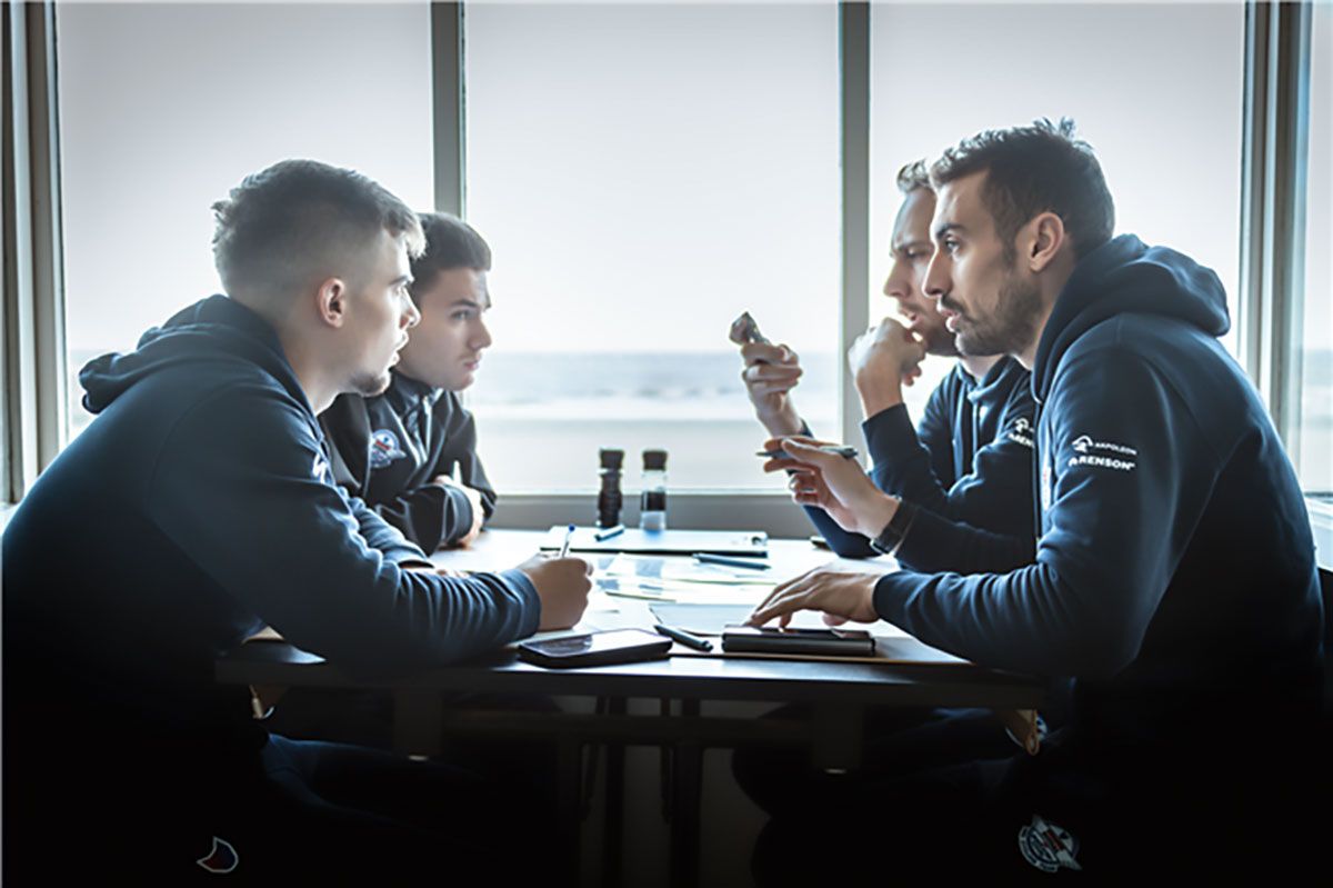 Mattia Cattaneo and teammates at at Soudal-Quickstep's team-building day in Oostende