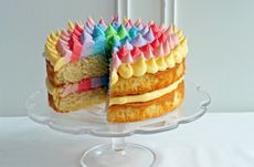 Rainbow surprise cake