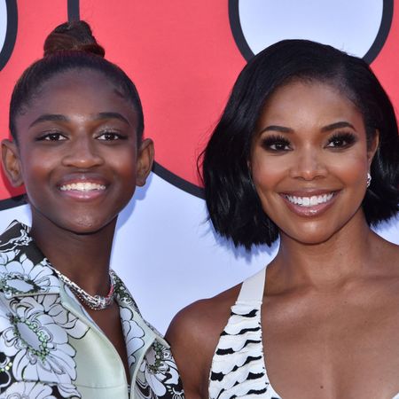 US actress Gabrielle Union (R) and her daughter Zaya Wade arrive for the "Cheaper by the Dozen" Disney premiere at the El Capitan theatre in Hollywood, California, March 16, 2022