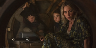Noah Jupe, millicent simmonds and emily blunt in quiet place 2