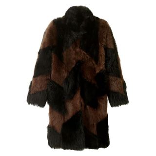 Statement Shearling Patchwork Coat