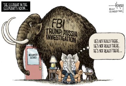 Political Cartoon U.S. Trump FBI Russia GOP Republicans