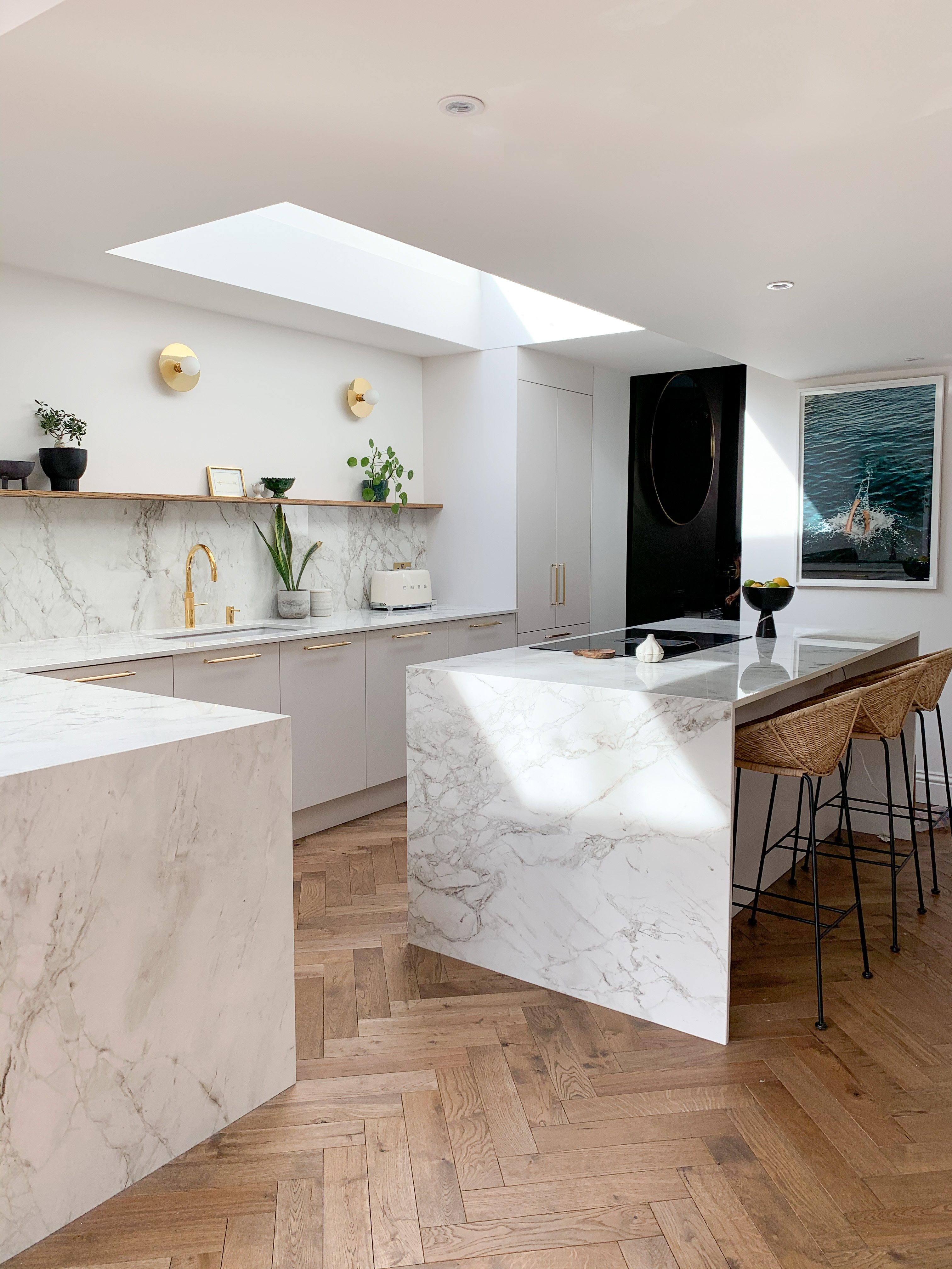 a modern house extension with a new luxury kitchen