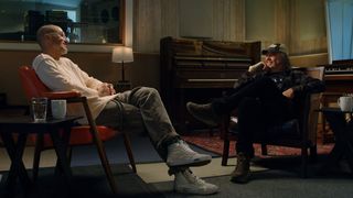 Zane Lowe (left) and Neil Young talk amp tone