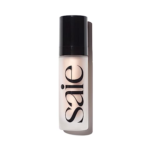 Saie Glowy Super Gel Lightweight Illuminator - Luminizer and Makeup Primer for Glowing Skin - Enriched With Vitamin C + Hydrating Squalane Oil - Starglow (1 Oz)