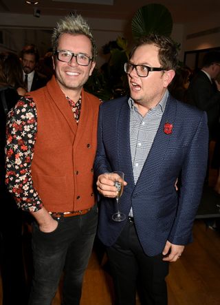 LONDON, ENGLAND - NOVEMBER 09: Paul Drayton and Alan Carr attend the anniversary party for Kelly Hoppen MBE celebrating 40 years as an Interior Designer, at Alva Studios on November 9, 2016 in London, England. (Photo by David M. Benett/Dave Benett/Getty Images for Kelly Hoppen)