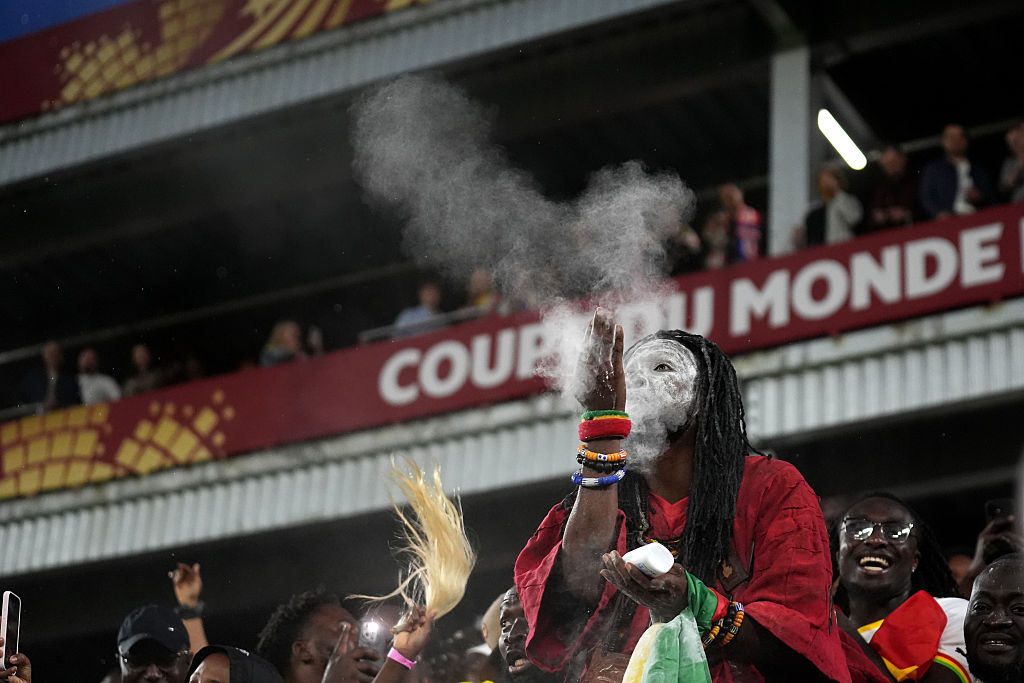 Fans of Ghana celebrate winning the 2026 FIFA World Cup First Stage Group L match between Ghana and Panama at Toronto Stadium (BMO Field) in Toronto, Ontario, Canada