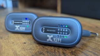 Closeup of Xvive A58 wireless system