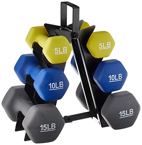 Neoprene Dumbbell Hand Weights With Rack