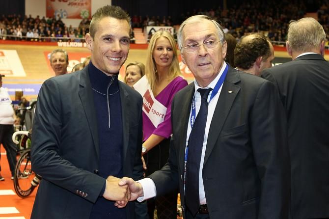 Philippe Gilbert meets legendary Six Day rider and promoter Patrick Sercu