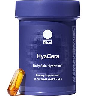 Ritual Hyacera Skin Supplement with a pill at its base on a white background