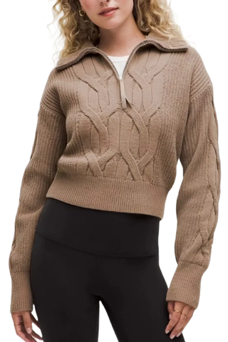 Lululemon.Cable-Knit Oversized Half Zip (Was $148) 