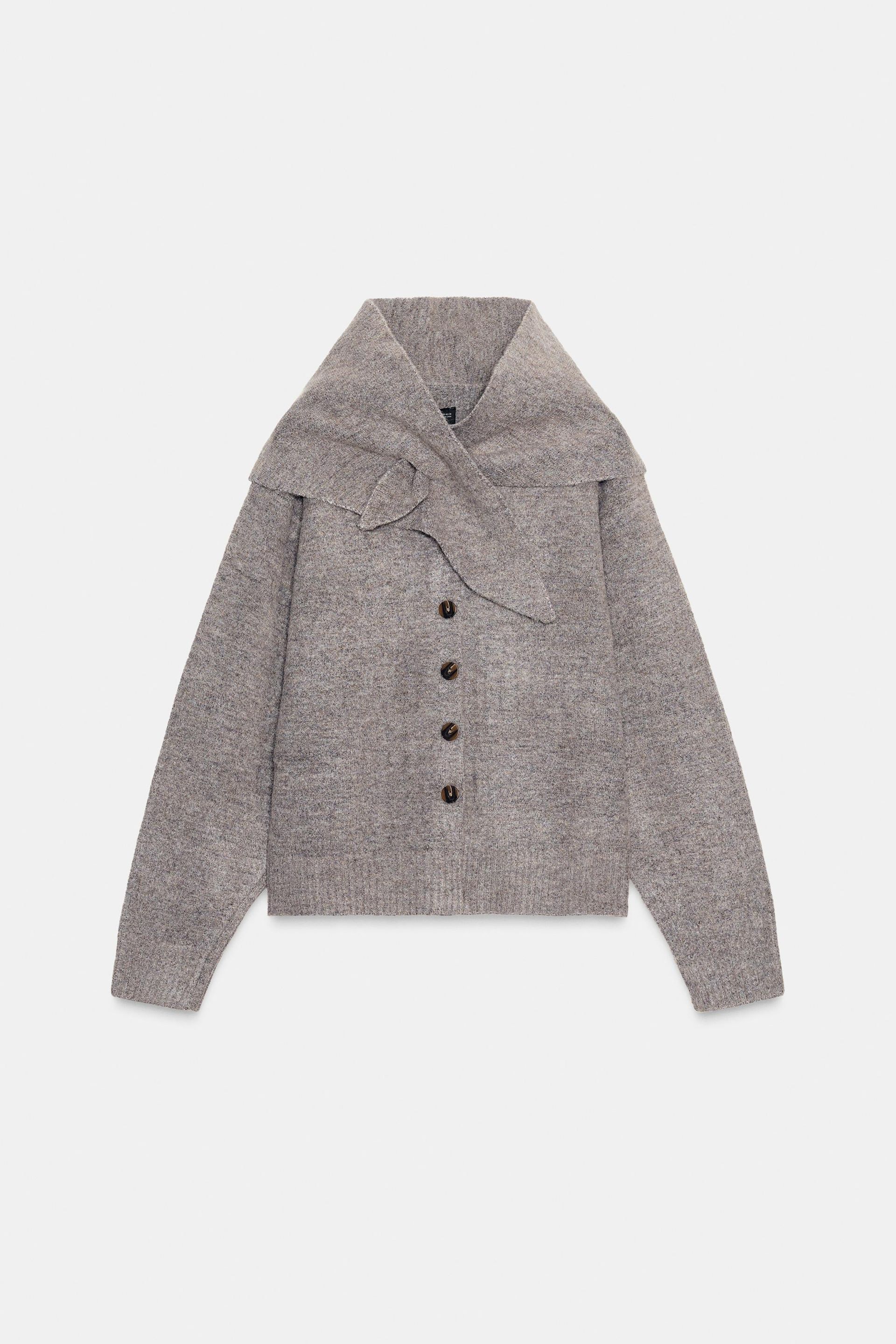 Scarf Knit Cardigan