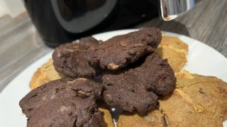 air fryer cookies infront air fryer