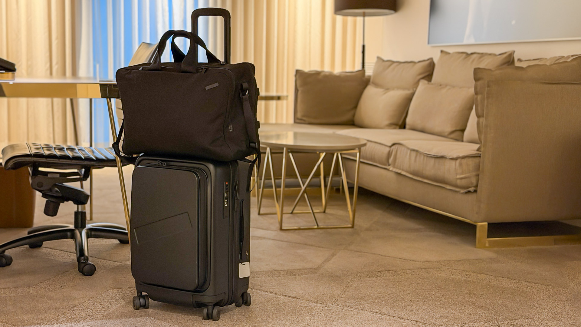 Emigre carry-on and boston bag