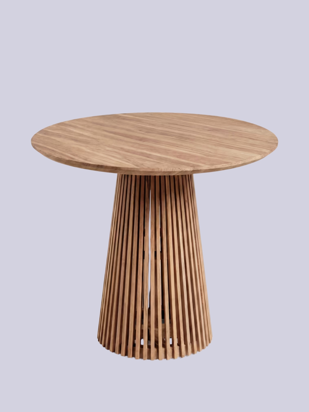 Kave Home, Jeanette round solid teak wood table, &amp;Oslash; 90
