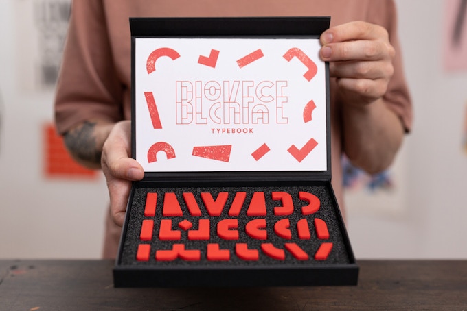 Blockface typography stamp set
