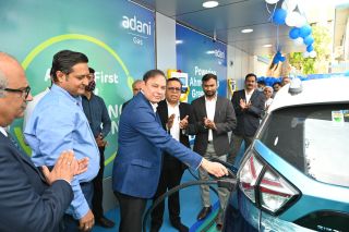 ATGL's first Electric Vehicle Charging Station in Ahmedabad.