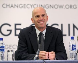 Michael Ashenden, formerly of the UCI's Biological Passport panel, at the Change Cycling Now press conference.