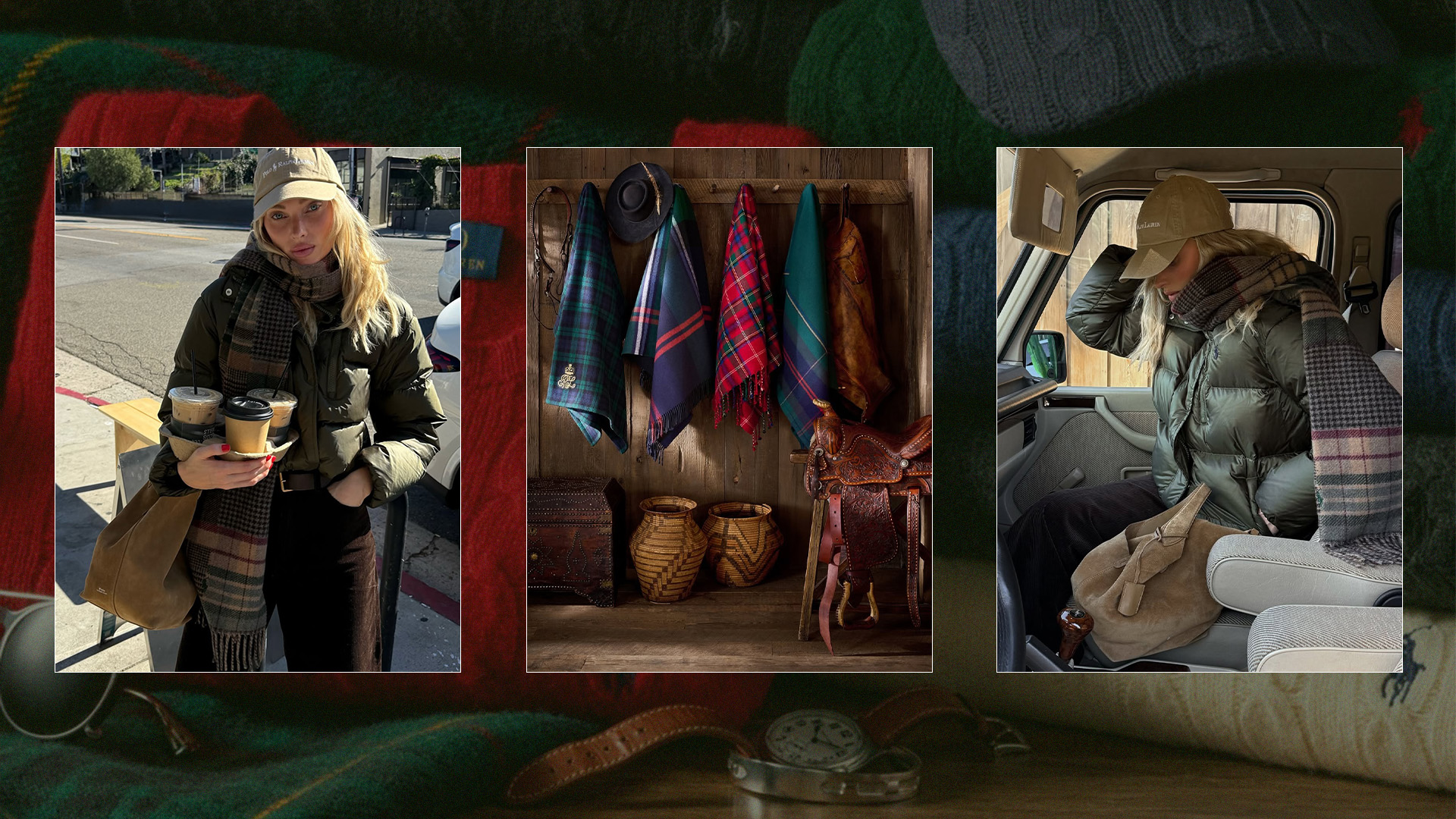 Ralph Lauren decor and woman wearing Ralph Lauren