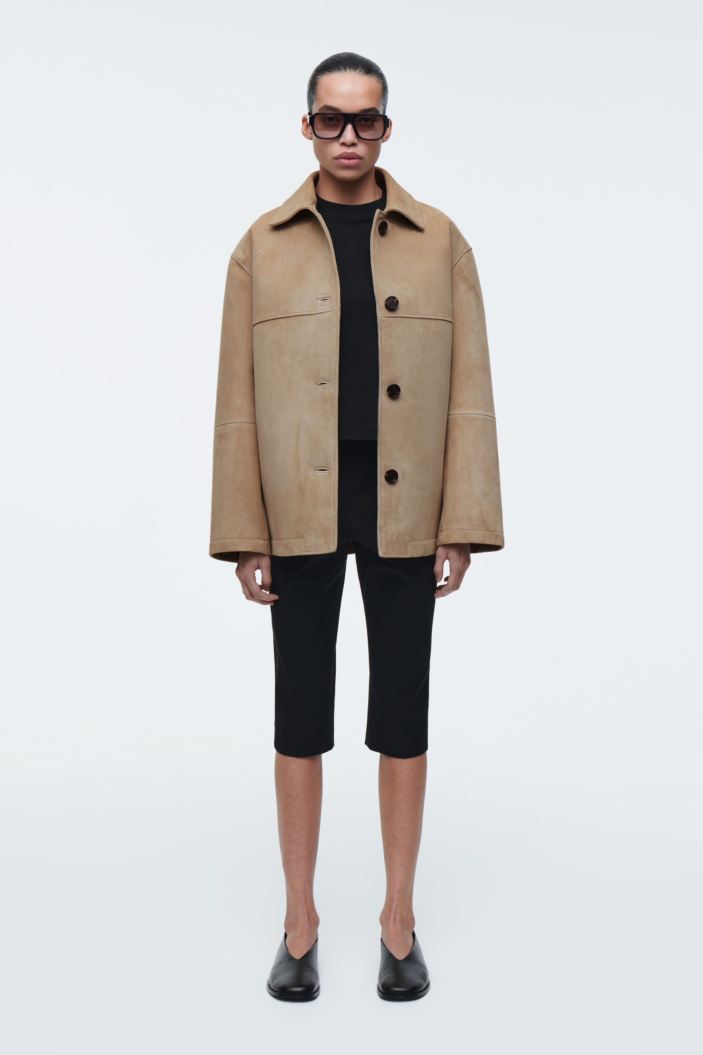 Cotton-Blend Capri Trousers