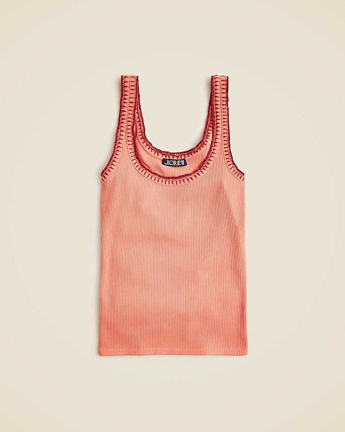 Vintage Rib Tank With Contrast Stitch
