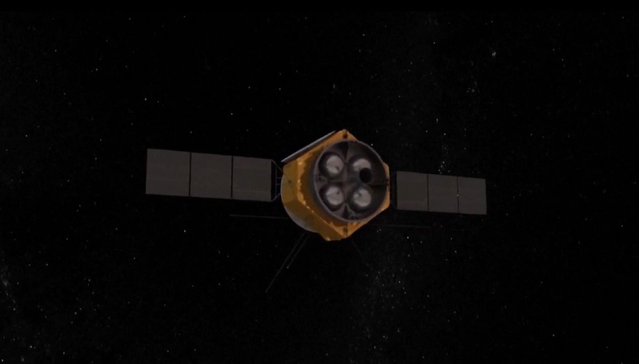 An artist's concept of China's first Mars rover mission, Tianwen-1, at the Red Planet.