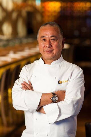 A portrait of Chef Nobu Matsuhisa.