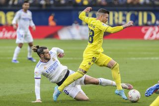 Gareth Bale (left) returned against Villarreal but was unable to net a winner