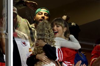 Brittany Mahomes and Taylor Swift at a Kansas City Chiefs game