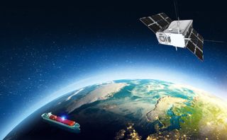 The satellite will spy on illegal shipping activities by detecting the faint signals