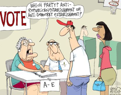 Political Cartoon U.S. Voters 2016 Election